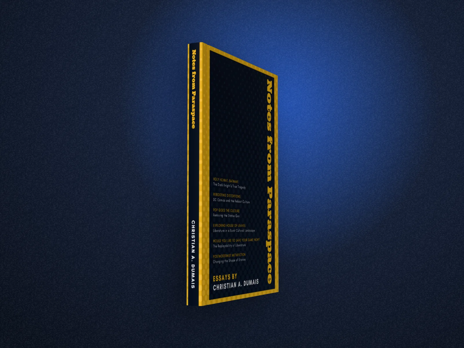 Notes from Paraspace as a hardback turned to its spine