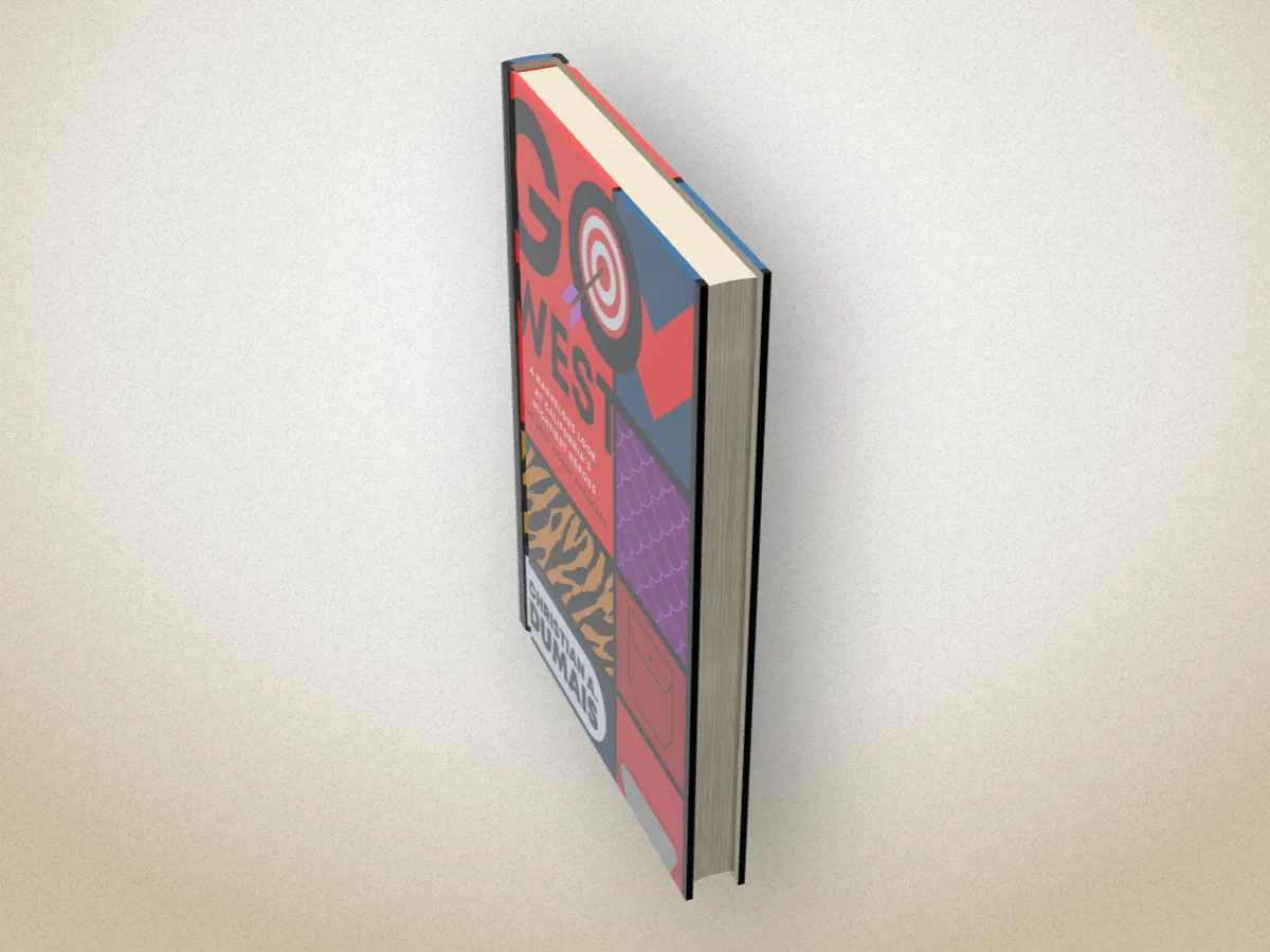 Go West by Christian A. Dumais as a hardback with a rough deckle edge on cream pages